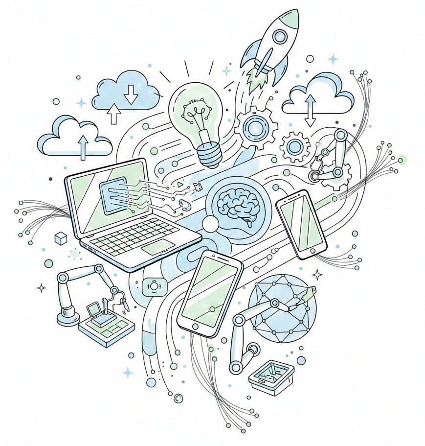 Profissional de TI trabalhando em laptop